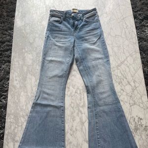 L’Agence light blue flared denim